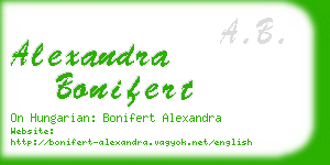 alexandra bonifert business card
